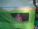Juliana in the tent